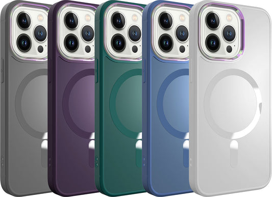 Apple iPhone 12 Pro Kılıf Magsafe Wireless Şarj Özellikli Mnc Stil Kapak-Sierra Mavi