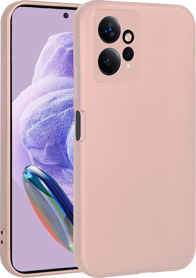 Xiaomi Redmi Note 12 4g Kılıf Mnc Premier Silikon Kapak-Rose Gold