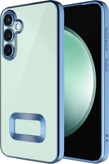 Galaxy A55 Kılıf Kamera Korumalı Logo Gösteren Mnc Omega Kapak-Sierra Mavi