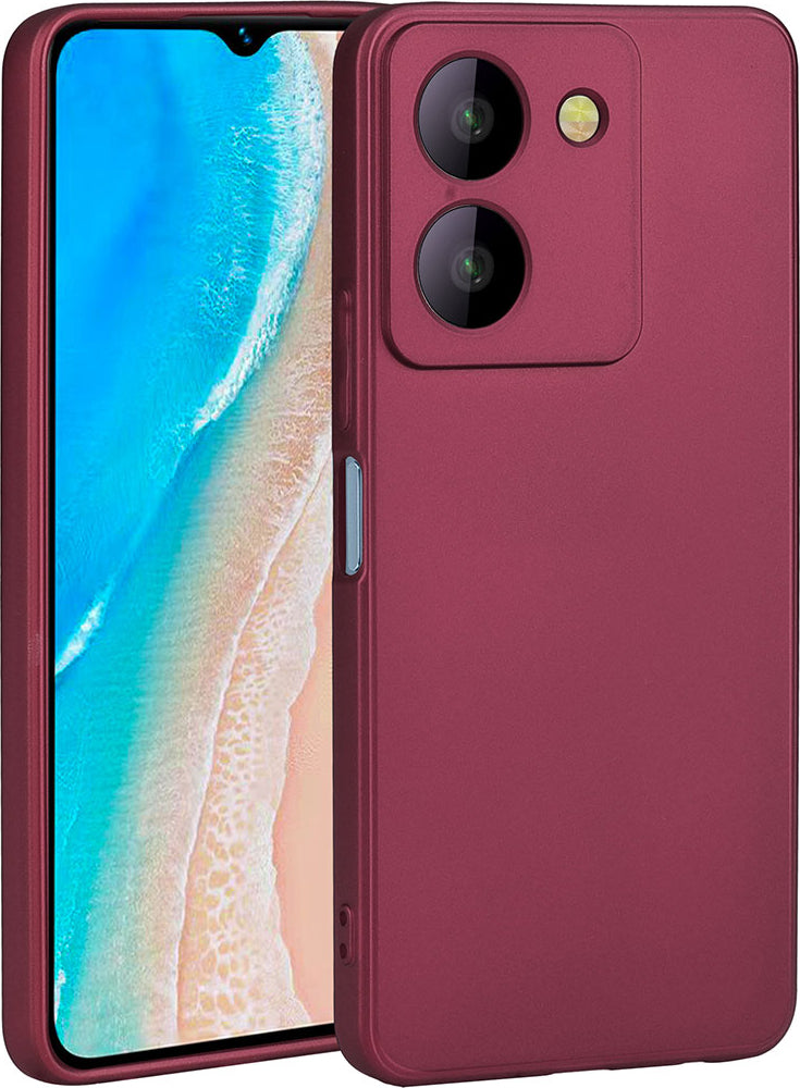 Vivo Y36 4g Kılıf Mnc Premier Silikon Kapak-Mürdüm