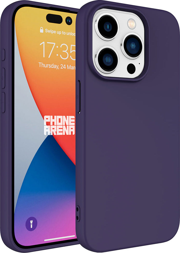 Apple iPhone 15 Pro Max Kılıf Mnc Lsr Laaakan Kapak-Derin Mor