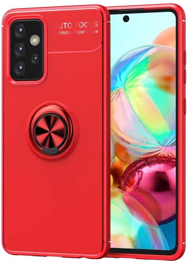 Galaxy A72 Kılıf Mnc Ravel Silikon Kapak-Kırmızı
