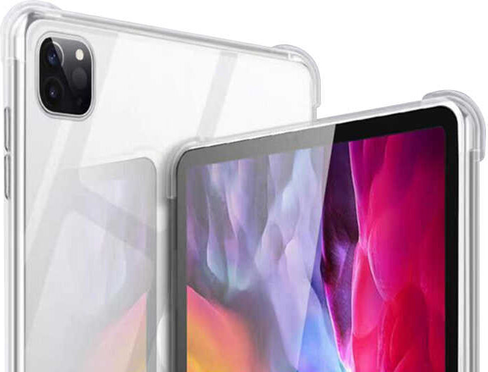 iPad Pro 12.9 2020 (4.nesil) - Uyumlu Uyumlu Mnc Tablet Nitro Anti Shock Silikon Kapak-Renksiz