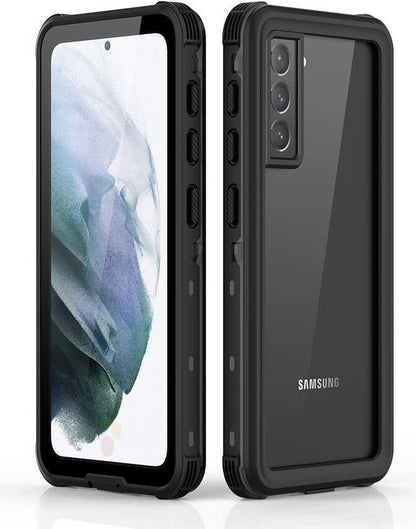 Galaxy S21 Plus Kılıf 1-1 Su Geçirmez Kılıf-Siyah