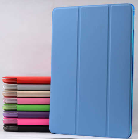 Galaxy Tab 3 Lite 7.0 T110  Uyumlu Mnc Smart Cover Standlı 1-1 Kılıf-Mavi