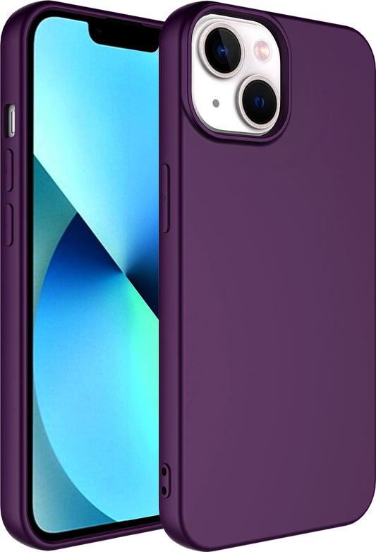 Apple iPhone 14 Kılıf Mnc Lsr Laaakan Kapak-Derin Mor