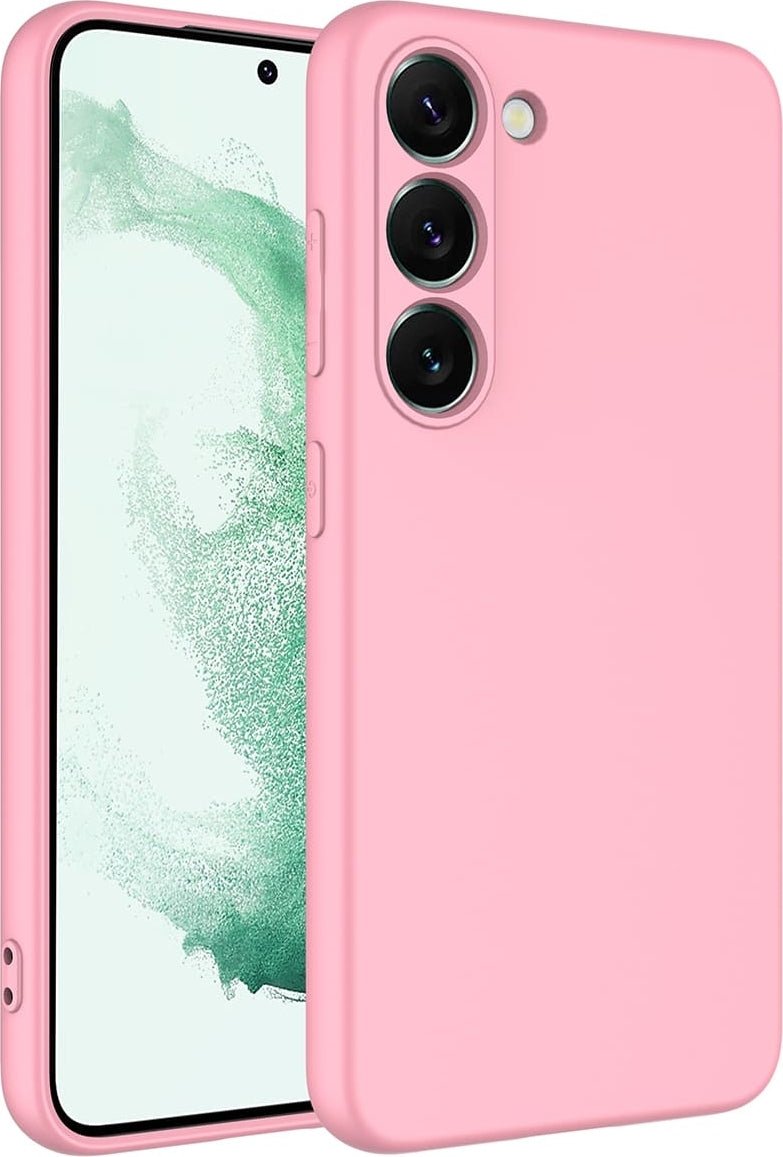 Galaxy S23 Plus Kılıf Mnc Mara Laaakan Kapak-Pembe