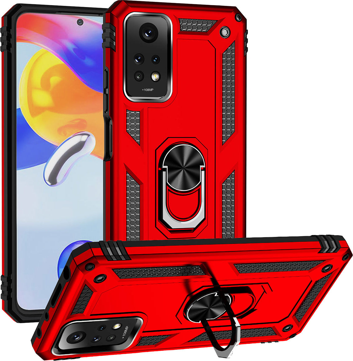 Xiaomi Redmi Note 12 Pro 4g Kılıf Mnc Vega Kapak-Kırmızı
