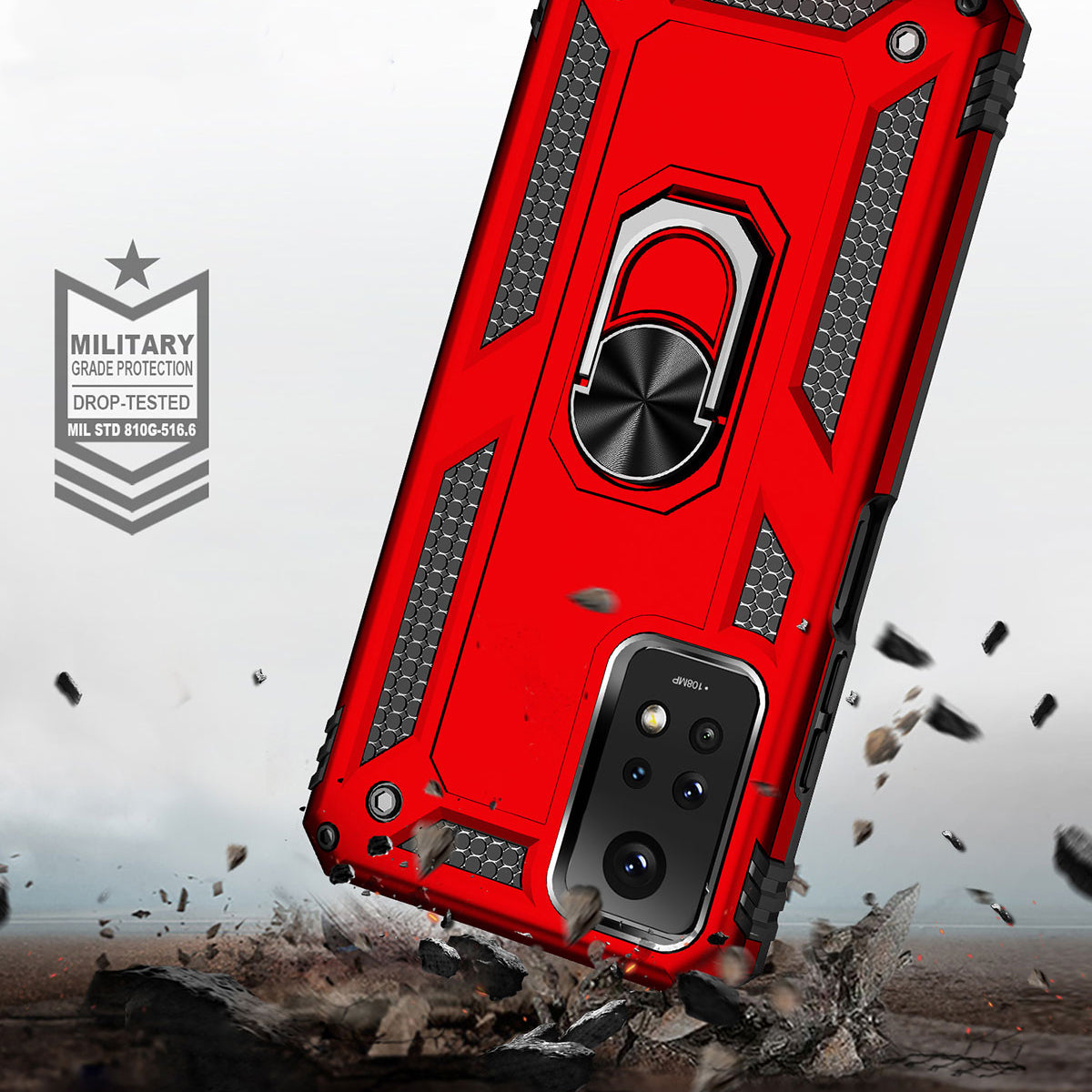 Xiaomi Redmi Note 12 Pro 4g Kılıf Mnc Vega Kapak-Kırmızı