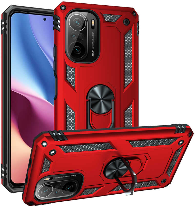 Xiaomi Mi 11i Kılıf Mnc Vega Kapak-Kırmızı