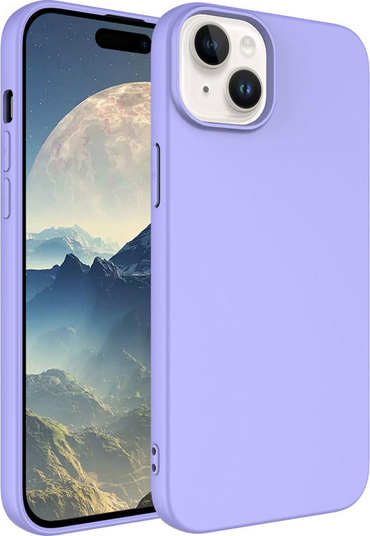 Apple iPhone 15 Plus Kılıf Mnc Lsr Laaakan Kapak-Lila
