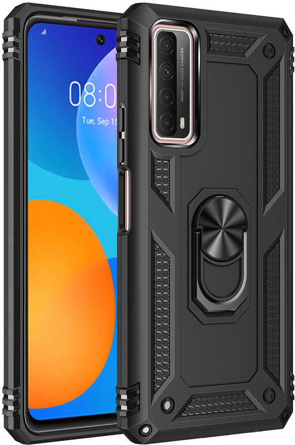 Huawei P Smart 2021 Kılıf Mnc Vega Kapak-Siyah