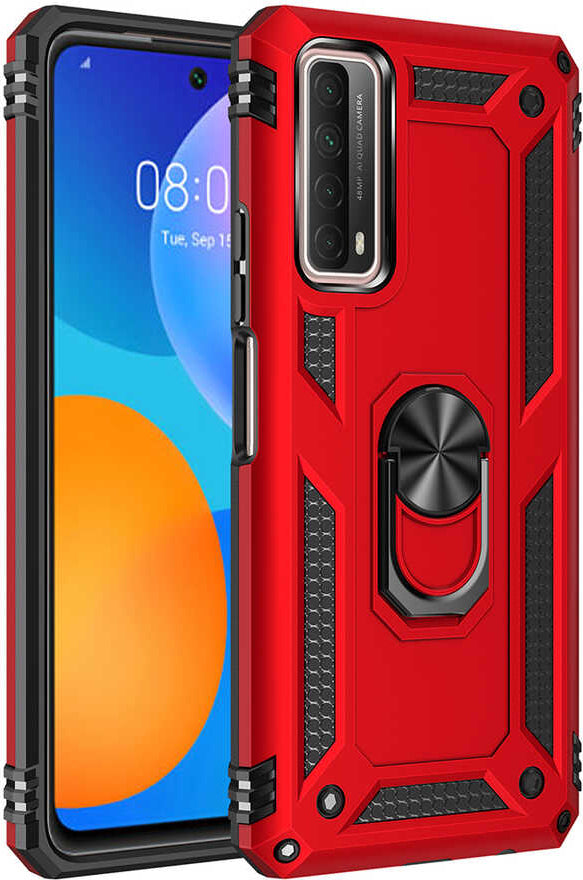 Huawei P Smart 2021 Kılıf Mnc Vega Kapak-Kırmızı