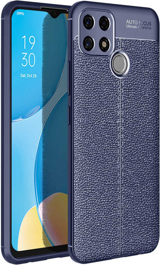 Oppo A15 Kılıf Mnc Niss Silikon Kapak-Lacivert