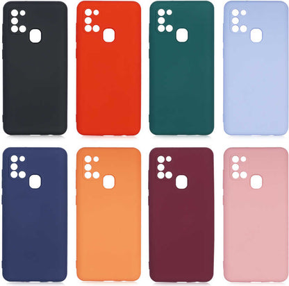 Galaxy A21S Kılıf Mnc Mara Laaakan Kapak-Turuncu
