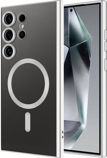Galaxy S24 Ultra Kılıf Kamera Korumalı Magsafe Wireless Şarj Özellikli Mnc Demre Kapak-Lacivert