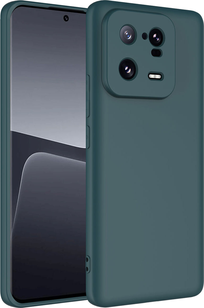 Xiaomi Mi 13 Pro Kılıf Mnc Mara Laaakan Kapak-Koyu Yeşil