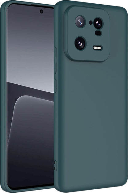 Xiaomi Mi 13 Pro Kılıf Mnc Mara Laaakan Kapak-Koyu Yeşil