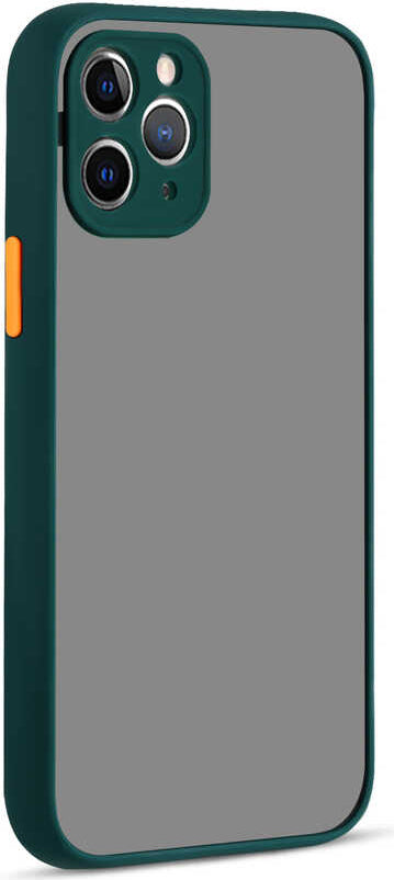 iPhone 12 Pro Max Kılıf Mnc Hux Kapak-Koyu Yeşil