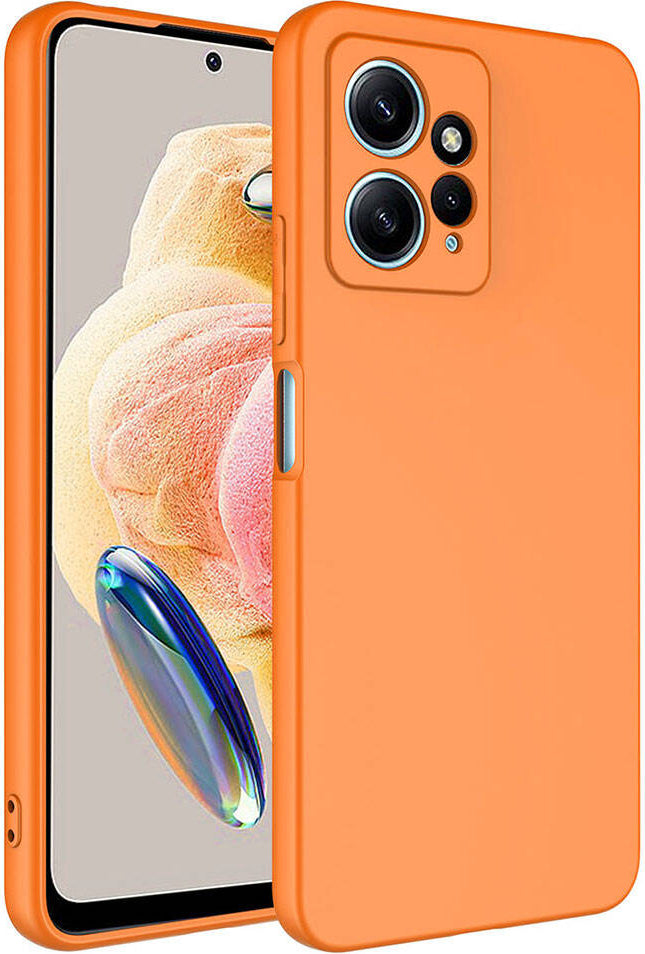 Xiaomi Redmi Note 12 4g Kılıf Mnc Mara Laaakan Kapak-Turuncu