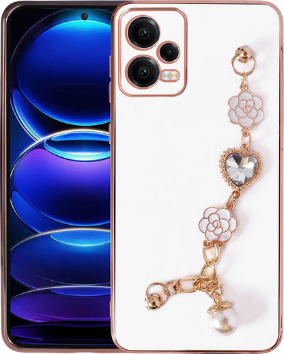 Xiaomi Redmi Note 12 4g Kılıf El Tutamaçlı Kamera Korumalı Mnc Taka Silikon Kapak-Beyaz