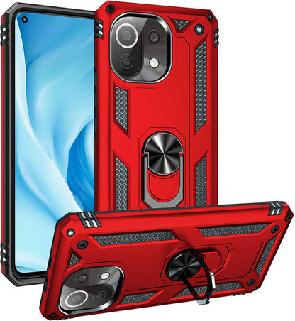 Xiaomi Mi 11 Lite Kılıf Mnc Vega Kapak-Kırmızı