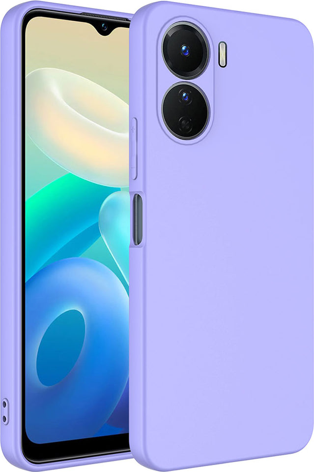 Vivo Y16 Kılıf Mnc Mara Laaakan Kapak-Lila