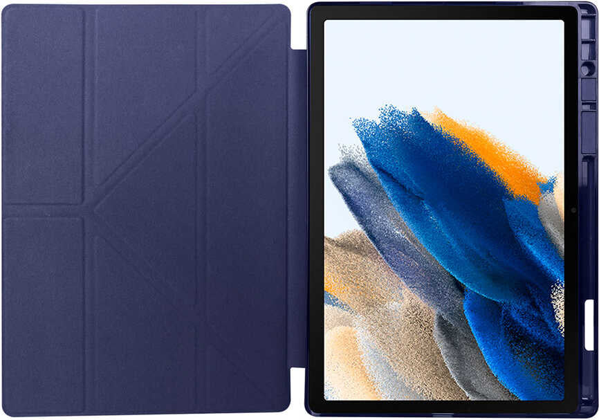 Galaxy Tab A8 10.5 SM-X200 (2021) Kılıf  Uyumlu Mnc Tri Folding Kalem Bölmeli Standlı Kılıf-Koyu Yeşi