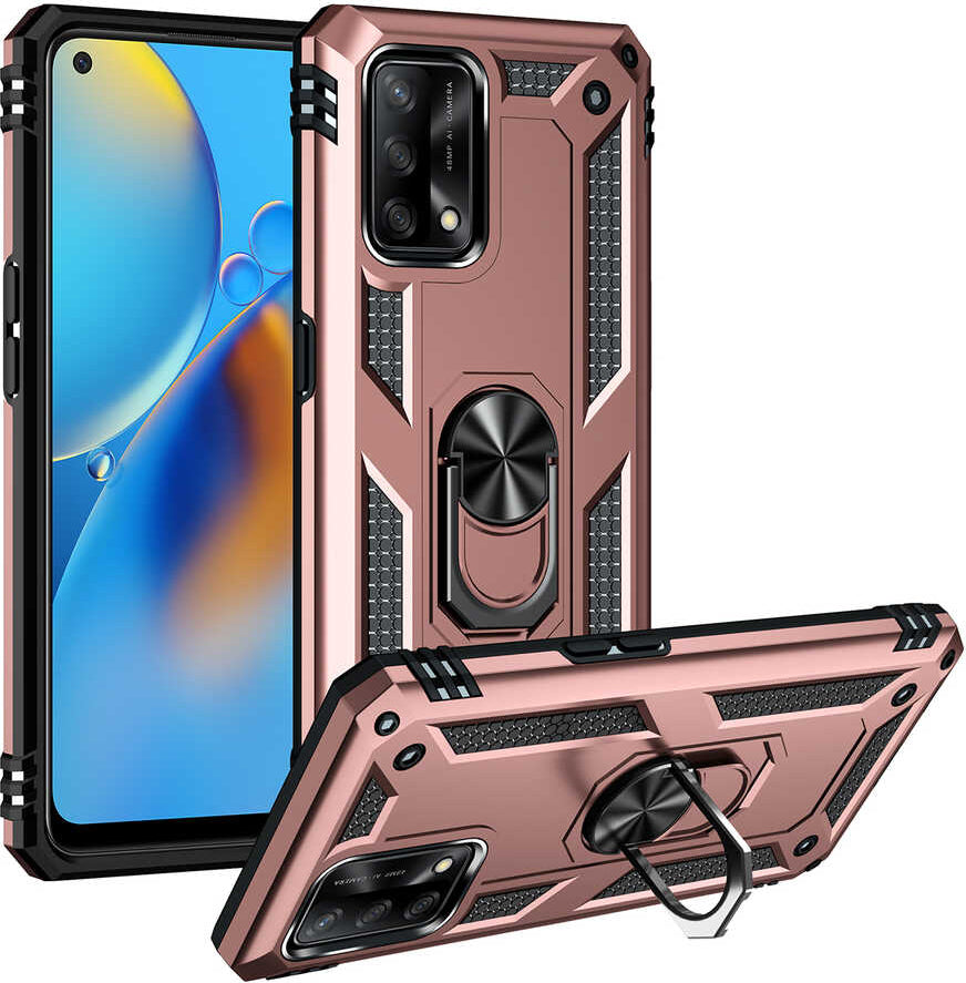 Oppo A74 4g Kılıf Mnc Vega Kapak-Rose Gold