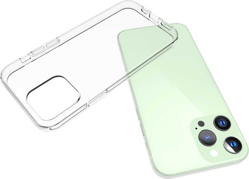 iPhone 13 Pro Kılıf Mnc Süper Silikon Kapak-Renksiz