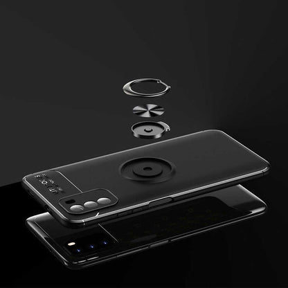 Xiaomi Poco M3 Kılıf Mnc Ravel Silikon Kapak-Siyah-Kırmızı