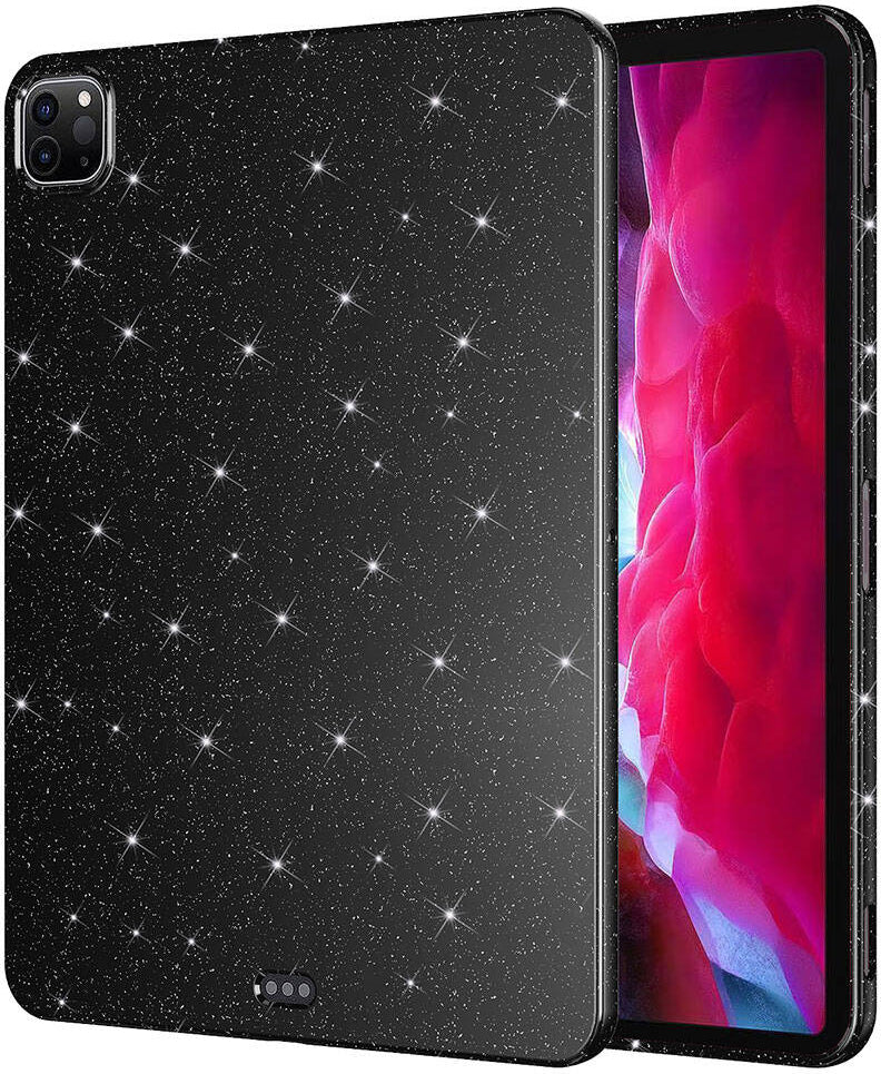 iPad Pro 11 2018 Simli Parlak Görünümlü Uyumlu Mnc Tablet Koton Kılıf-Siyah