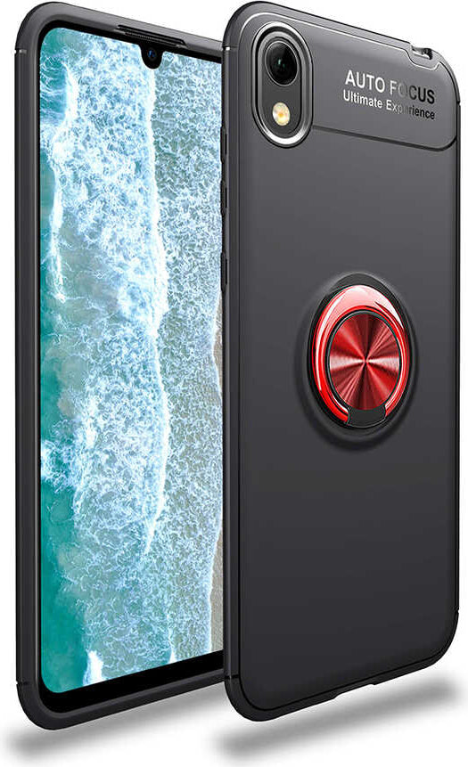 Huawei Y5 2019 Kılıf Mnc Ravel Silikon Kapak-Siyah-Kırmızı