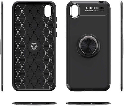 Huawei Y5 2019 Kılıf Mnc Ravel Silikon Kapak-Siyah-Kırmızı