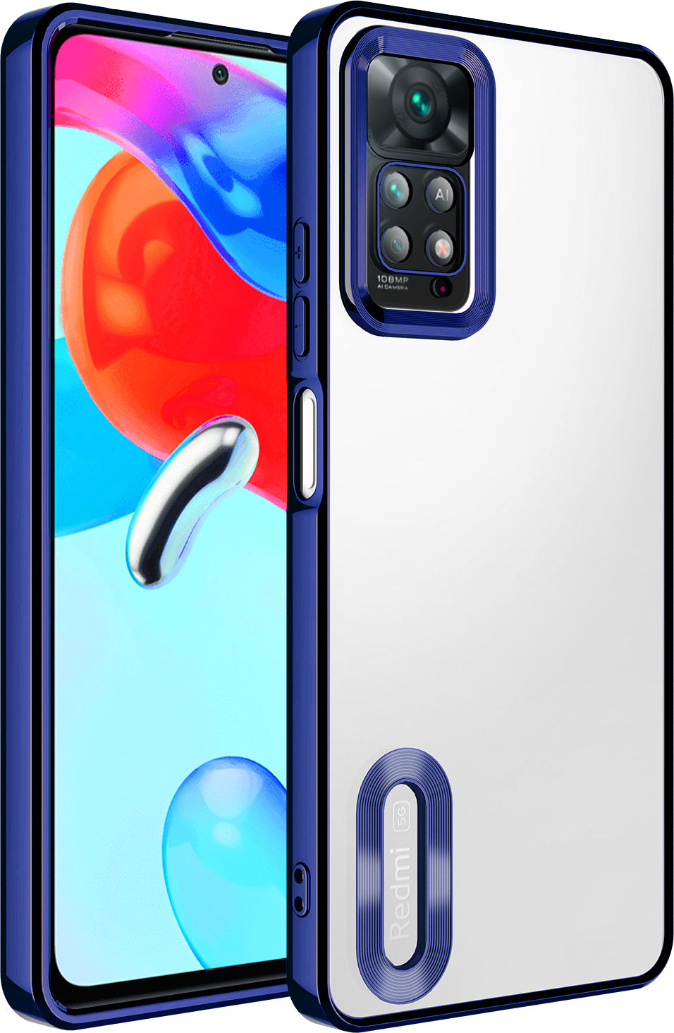 Xiaomi Redmi Note 11 Pro 5g Kılıf Kamera Korumalı Logo Gösteren Mnc Omega Kapak-Lacivert