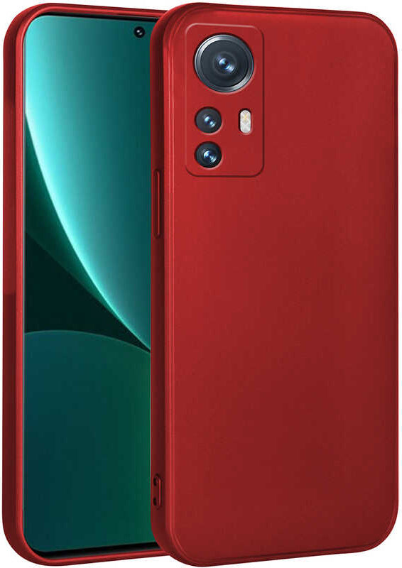 Xiaomi Xiaomi 12 Lite Kılıf Mnc Premier Silikon Kapak-Kırmızı