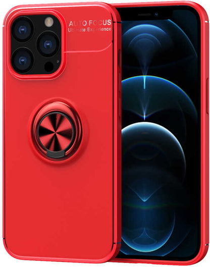 iPhone 13 Pro Kılıf Mnc Ravel Silikon Kapak-Kırmızı