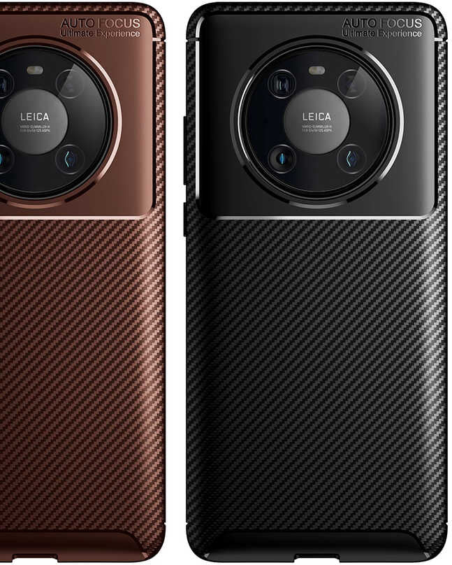 Huawei Mate 40 Pro Kılıf Mnc Negro Silikon Kapak-Kahverengi