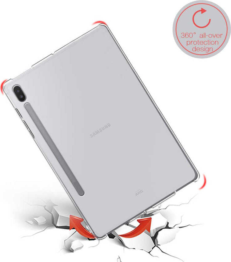 Galaxy Tab S7 T870 Kılıf  Uyumlu Mnc Tablet Süper Silikon Kapak-Renksiz