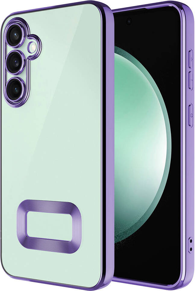 Galaxy A35 Kılıf Kamera Korumalı Logo Gösteren Mnc Omega Kapak-Lila