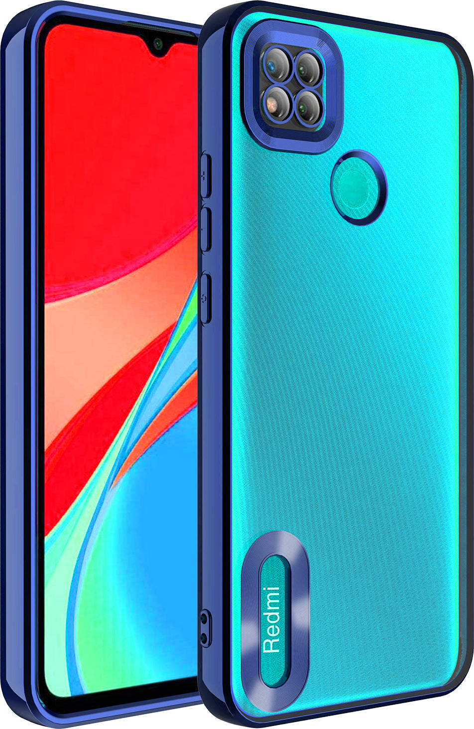 Xiaomi Redmi 9c Kılıf Kamera Korumalı Logo Gösteren Mnc Omega Kapak-Lacivert