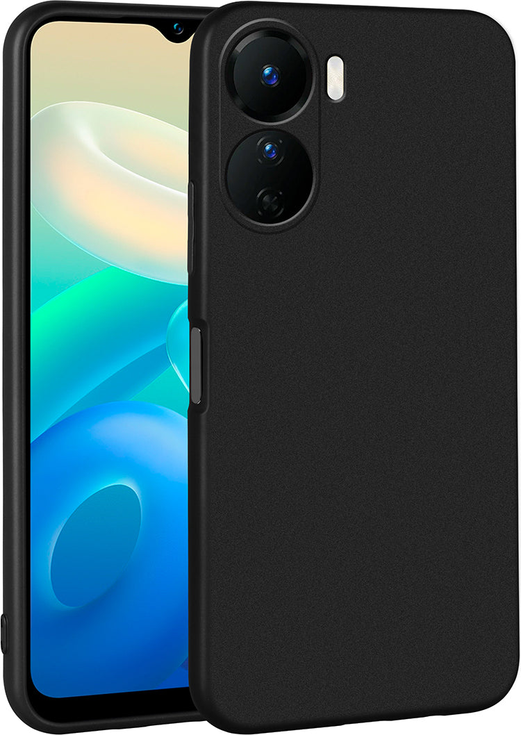 Vivo Y16 Kılıf Mnc Premier Silikon Kapak-Siyah
