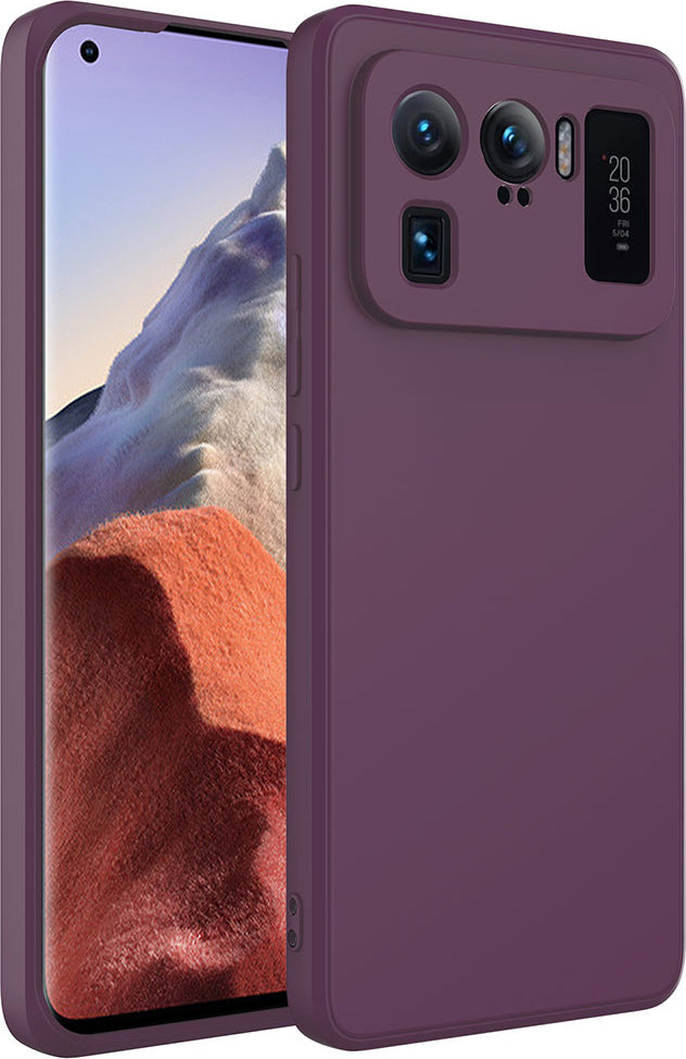 Xiaomi Mi 11 Ultra Kılıf Mnc Mara Laaakan Kapak-Koyu Mor