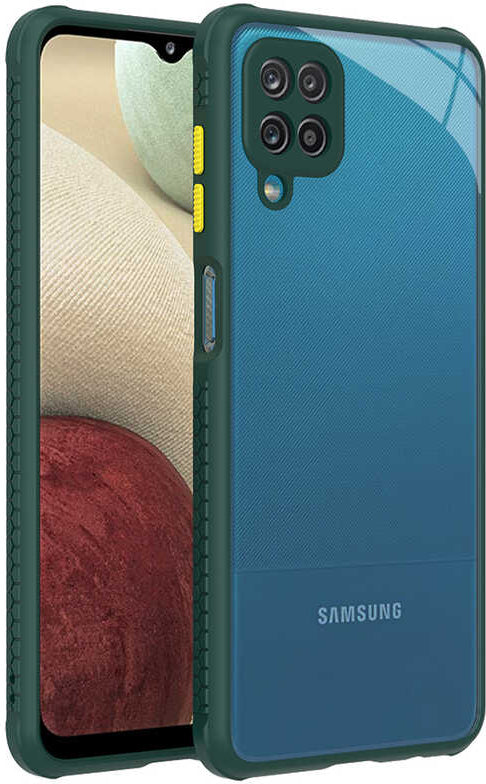 Galaxy A12 Kılıf mnc Kaff Kapak-Koyu Yeşil