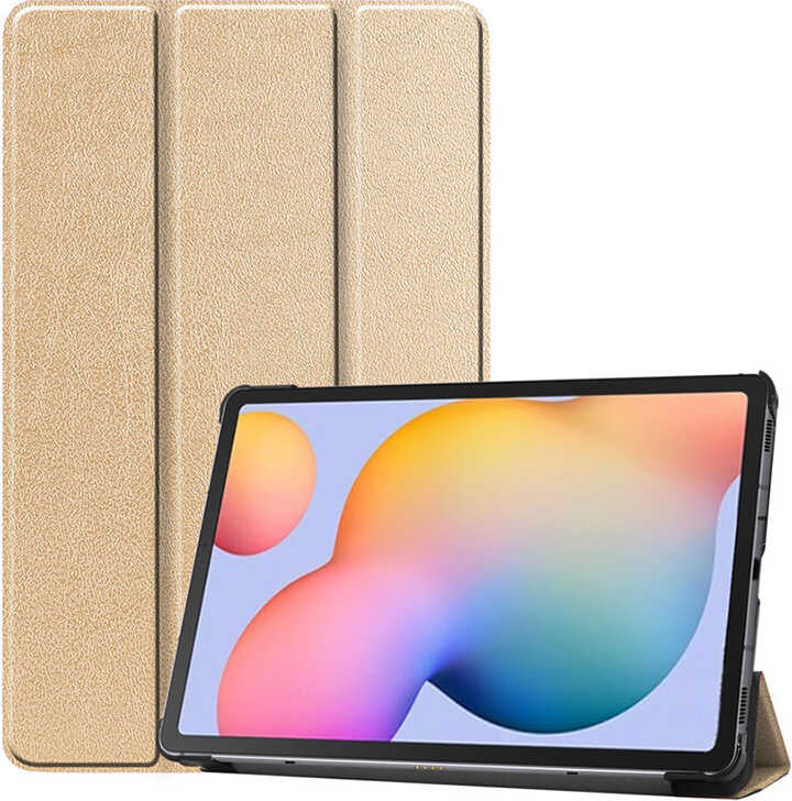 Lenovo Tab P11 Pro 11.2" 2.nesil  Uyumlu Mnc Smart Cover Standlı 1-1 Kılıf-Gold