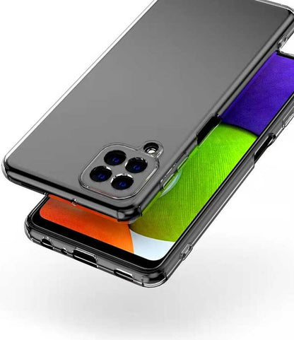 Galaxy A22 4g Kılıf Mnc Kamera Korumalı Süper Silikon Kapak-Renksiz