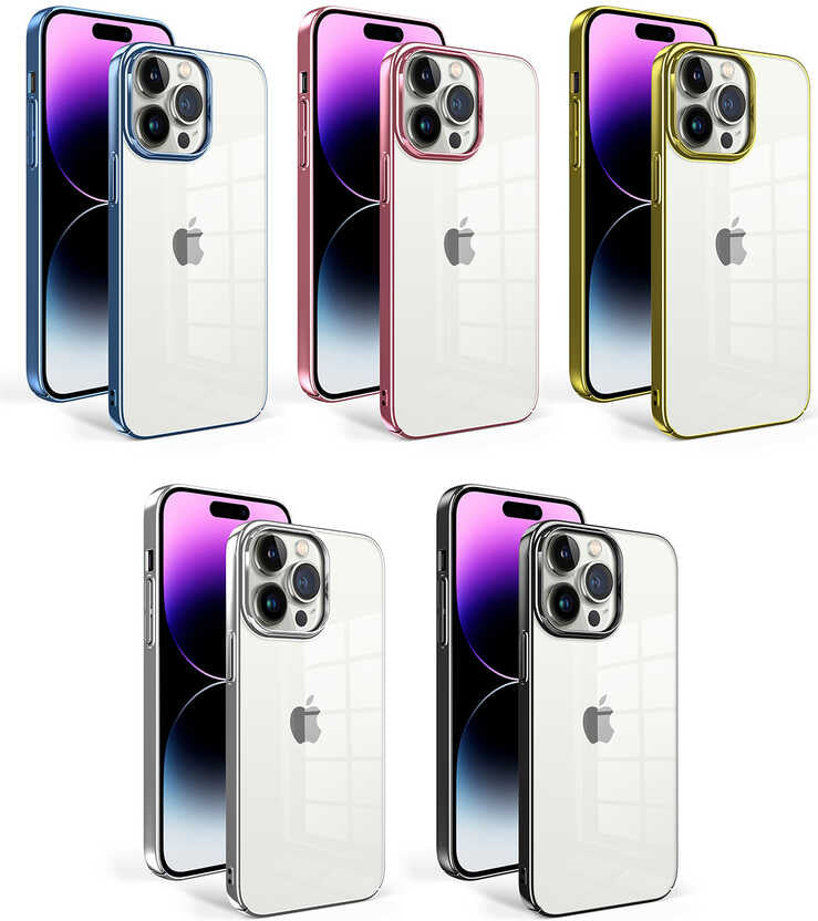 Apple iPhone 14 Pro Max Kılıf Mnc Sun Kapak-Rose Gold