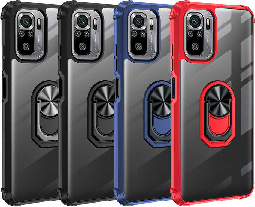 Xiaomi Redmi Note 10 Kılıf Mnc Mola Kapak-Kırmızı