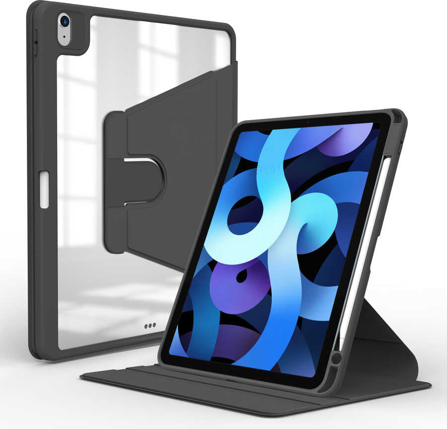 iPad 11.nesil 2025 Kılıf Mnc Nayn Dönebilen Standlı Kılıf - Siyah