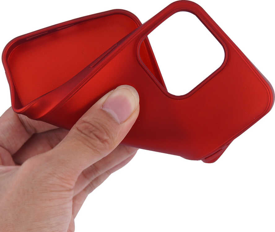 iPhone 13 Pro Kılıf Mnc Premier Silikon Kapak-Kırmızı